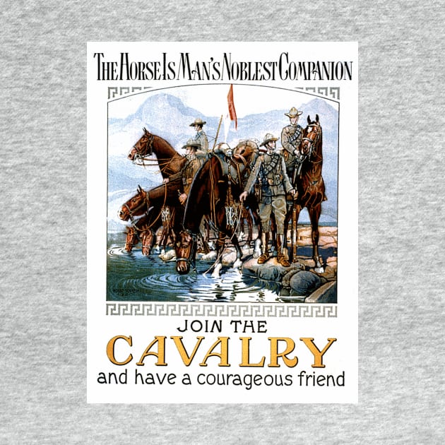 Vintage US Army Cavalry Recruiting Poster by Naves